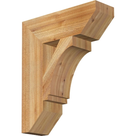 Ekena Millwork Imperial Slat Rough Sawn Bracket, Western Red Cedar, 6"W x 20"D x 24"H BKT06X20X24IMP06RWR